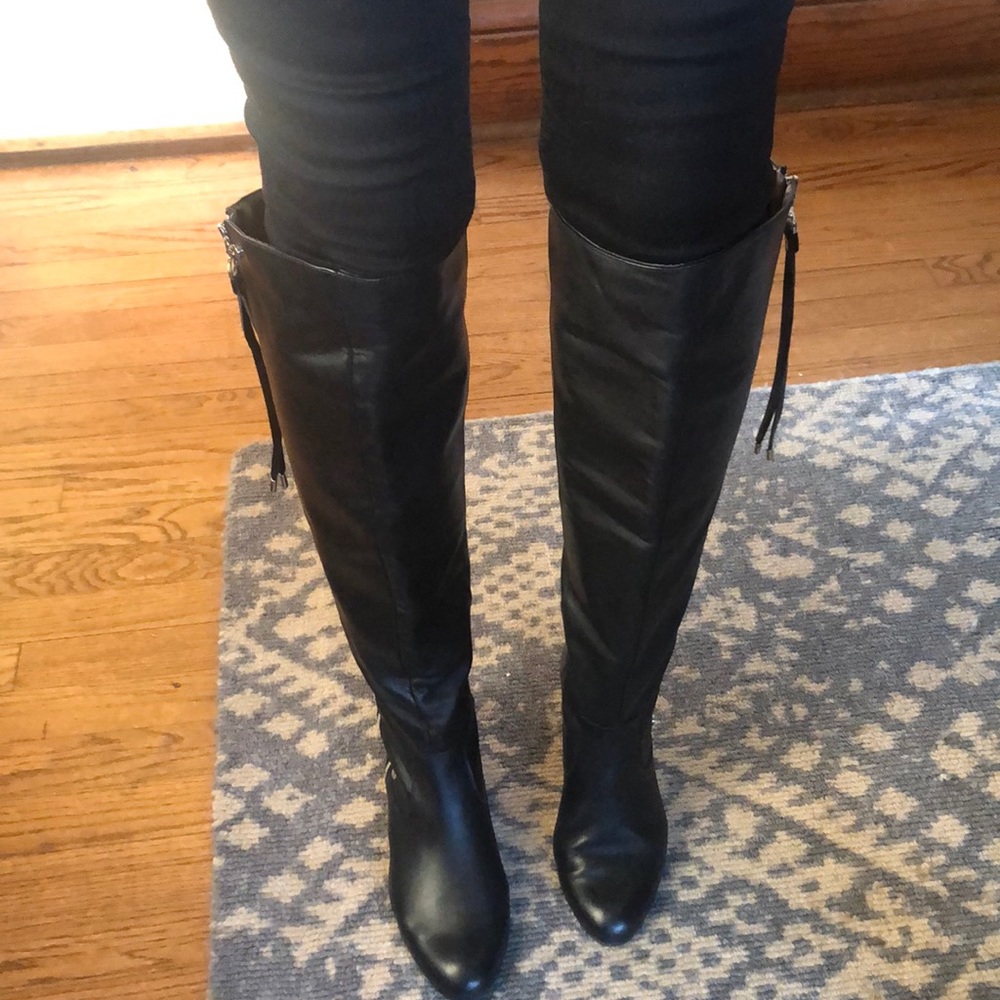 Jessica Simpson Tall Leather Black Boot